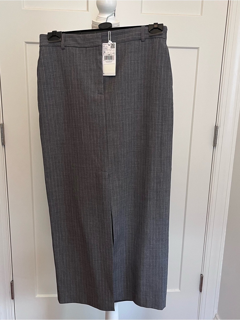 Gray Pinstripe Skirt